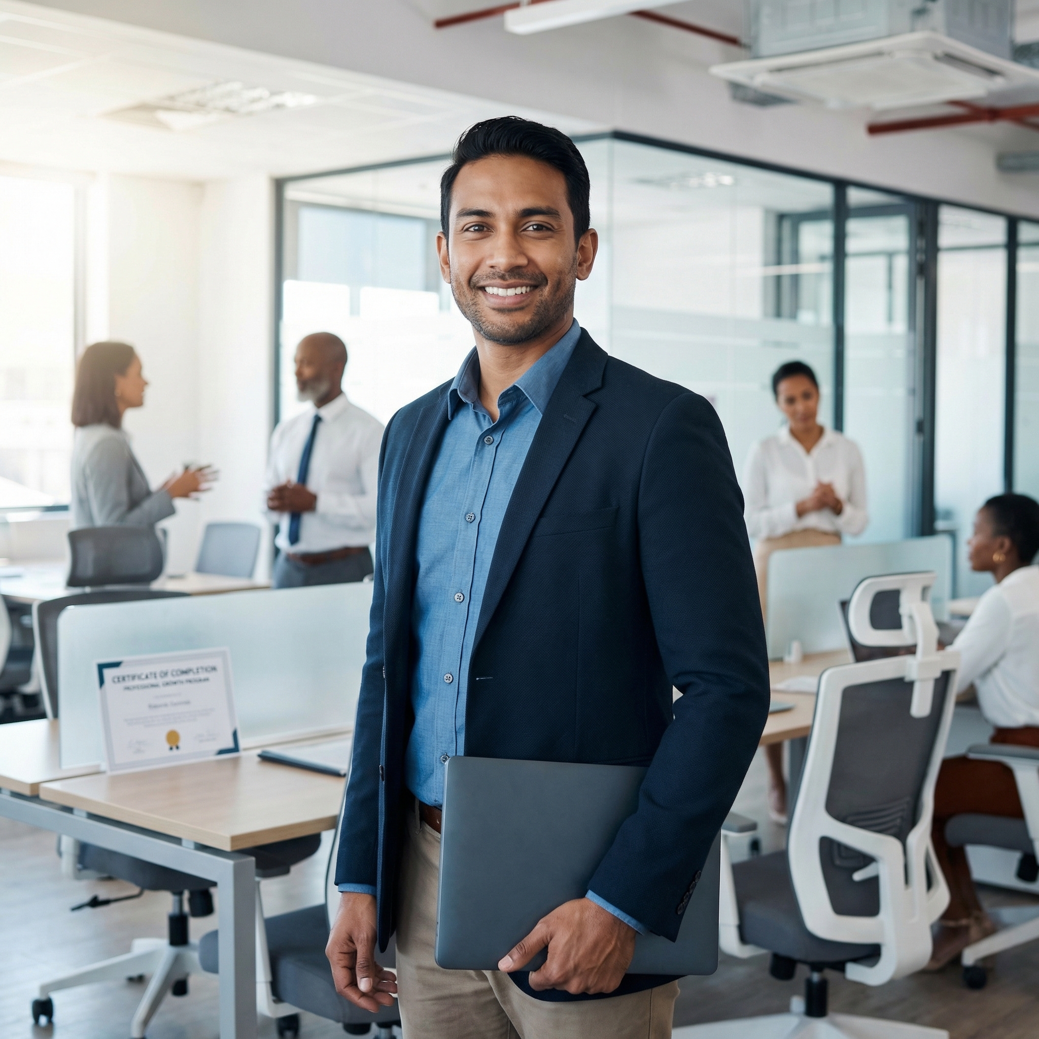 Professional in office environment