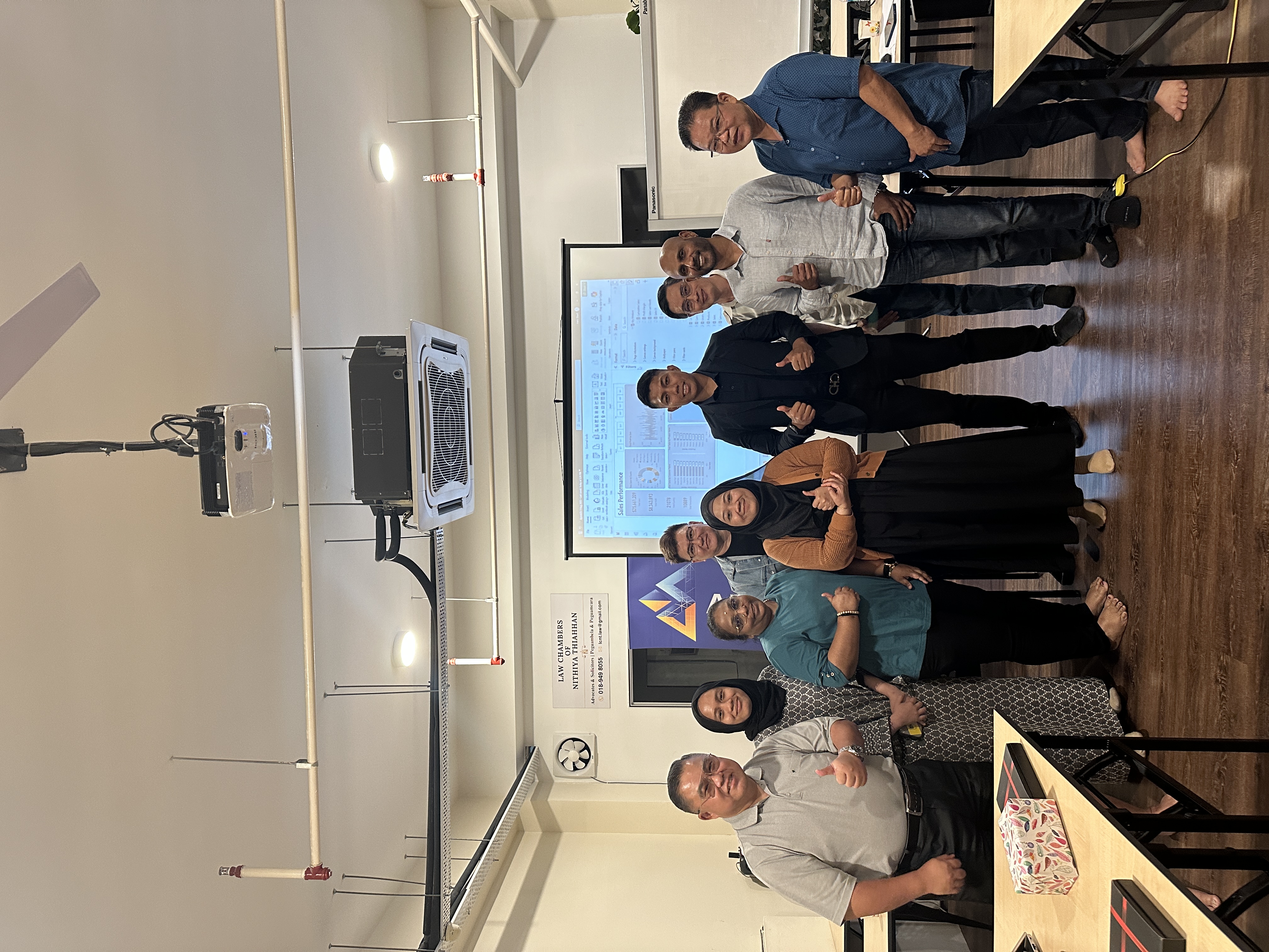 Participants working on exercises during Power BI training